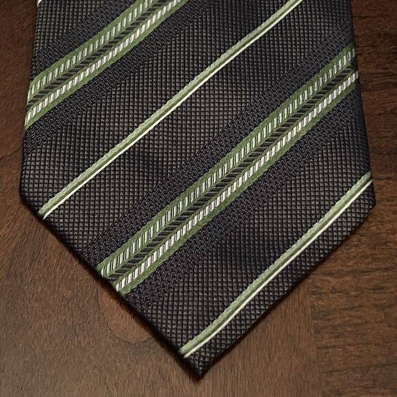 G2000 Green Bkue 100% Silk Men’s Neck Tie - Picture 1 of 9